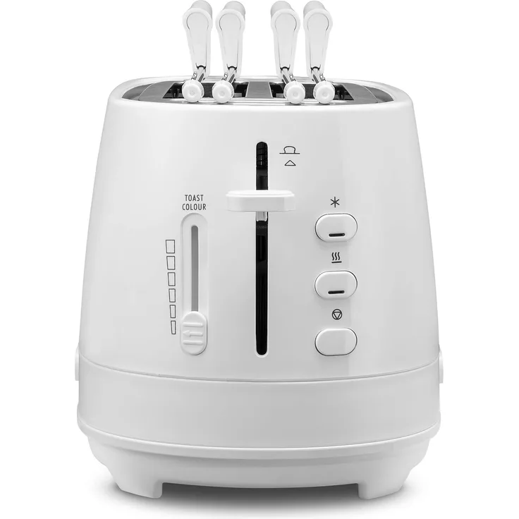 De Longhi CTLAP2203 Toaster mit Zange, 550 Watt. Bianco