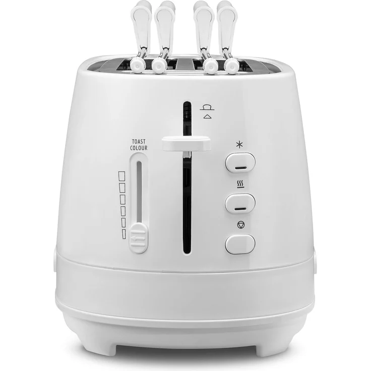 De Longhi CTLAP2203 Toaster mit Zange, 550 Watt. Bianco
