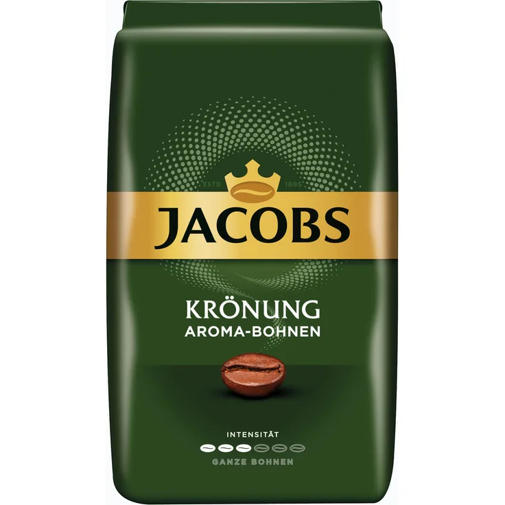 Jacobs Krönung Aroma Bohnen, Bohnenkaffee, ganze Bohnen, Kaffeebohnen, Kaffee, 500 g