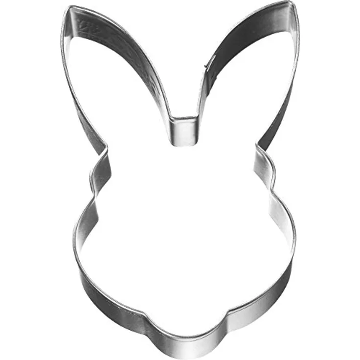 Birkmann 1010721010 Ausstechform Hasenkopf 2,7 cm, Kunststoff, Grau, 7 cm