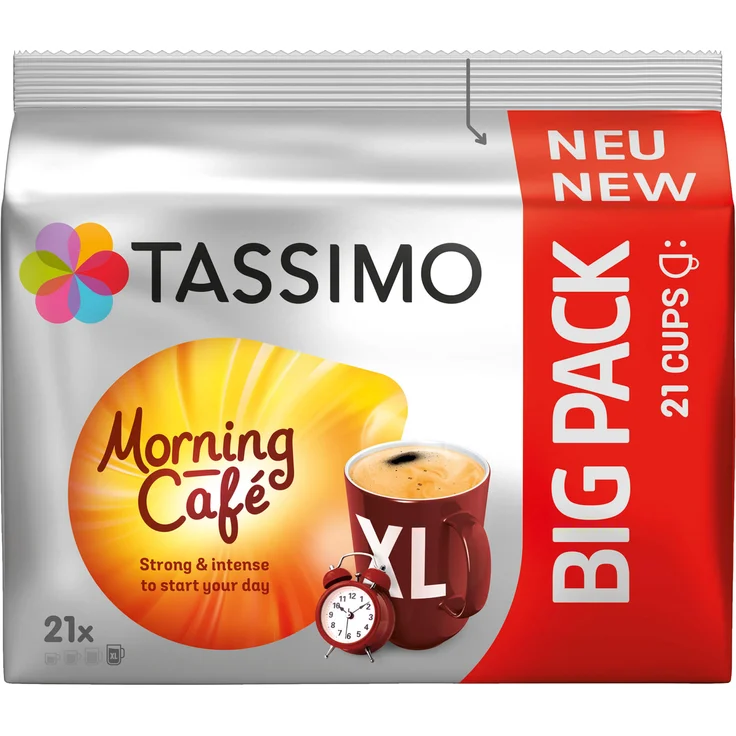 Tassimo Morning Café XL, Frühstücks Kaffee, Morgen Kaffeekapsel, Gemahlener Röstkaffee, 21 T-Discs – Bild 1