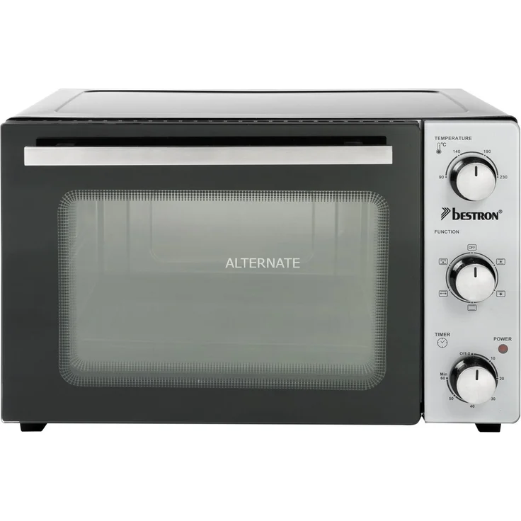 Bestron Grill-Backofen AOV31PS Mini-Backofen, schwarz/silber – Bild 1