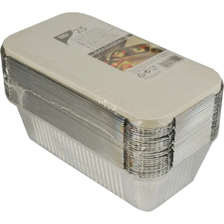Papstar 14514 Aluschalen, Aluminium, 21.3 x 11 x 5.4 cm