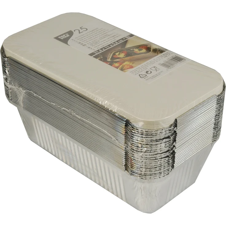 Papstar 14514 Aluschalen, Aluminium, 21.3 x 11 x 5.4 cm