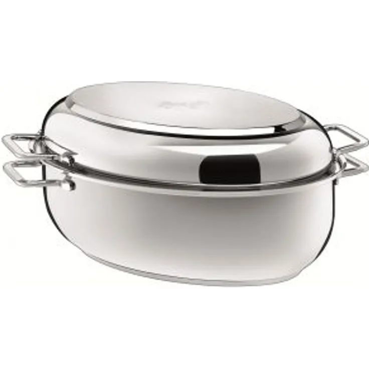 Silit Ovaler Bräter mit Deckel 38 x 26 cm Edelstahl