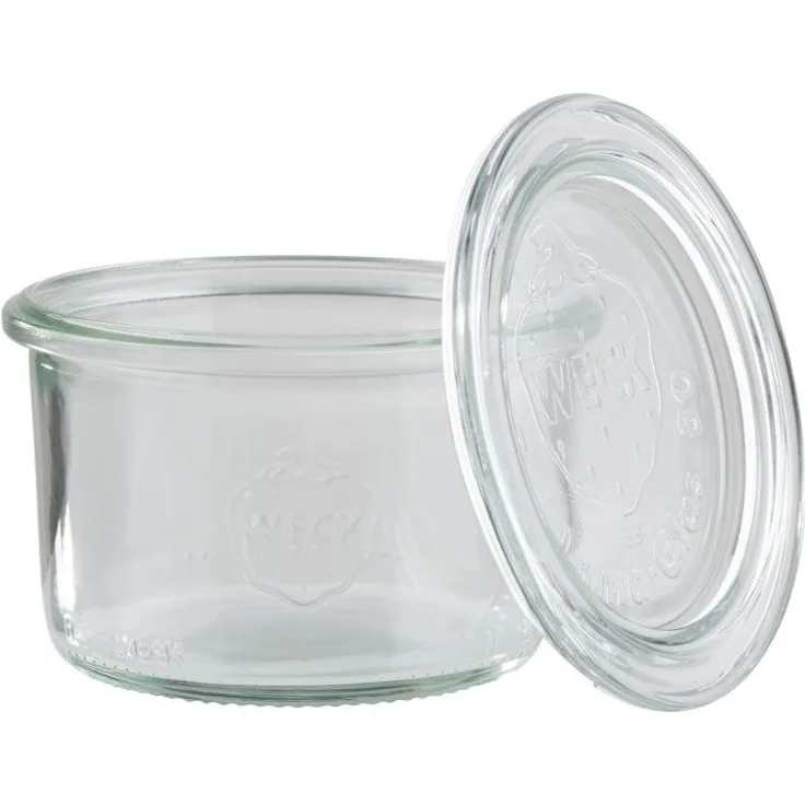 APS 12 Original WECK Gläser mit Deckel, Ø 9 cm, H: 6 cm, Sturzform, Einmachglas, Dekoglas, Dessertglas,Vorratsglas, spülmaschinengeeignet, Volumen 200 ml