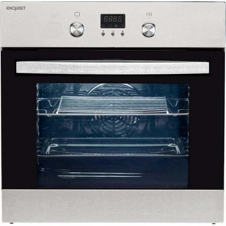Exquisit EBE65-1H, Backofen, A, Einbau, Elektrisch, Volumen 56 l, Breite 59,5 cm, Selbstreinigung nein, Ober-Unterhitze (konventionell), Umluft, Heißluft – Bild 2