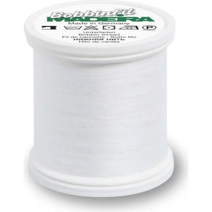 MADEIRA Nähgarn 100% Polyester 1001 1000m Nähmaschine, weiß