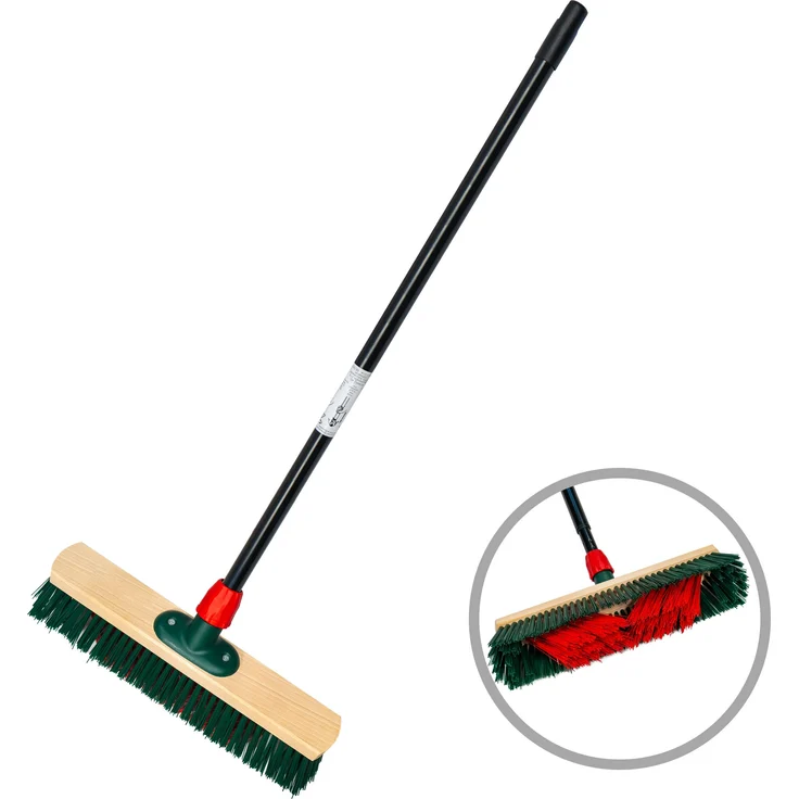 Bümag Kraftspar-Besen 40 cm mit V-Beborstung und Teleskopstiel – Bild 1