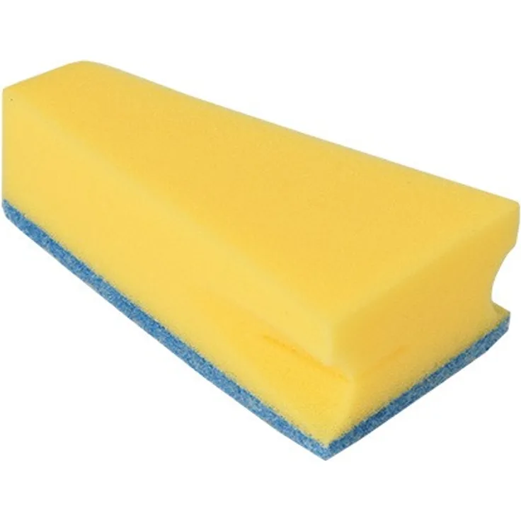 3 Keilschwämme 14 cm x 7,9 cm x 4,2 cm blau-gelb mit praktischem Mundrandrein...
