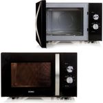 Domo DO2431 Mikrowelle mit Auftaufunktion, Standgerät, 30 Liter Garraum, 900 Watt, schwarz, Timer bis 30 Min., Auftaufunktion