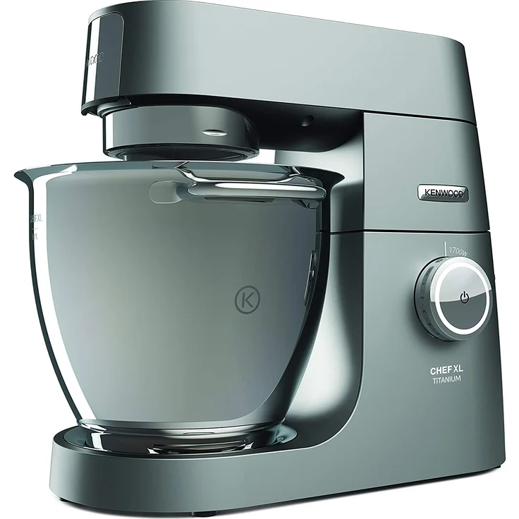 Kenwood Chef XL Titanium KVL8300S  Major Titanium System ProKüchenmaschine, 1.700 W, 6,7 l Füllmenge, inkl. Küchenmaschinenaufsatz, Rührschüssel-Innenbeleuchtung, grau, Titanium Chef XL – Bild 2