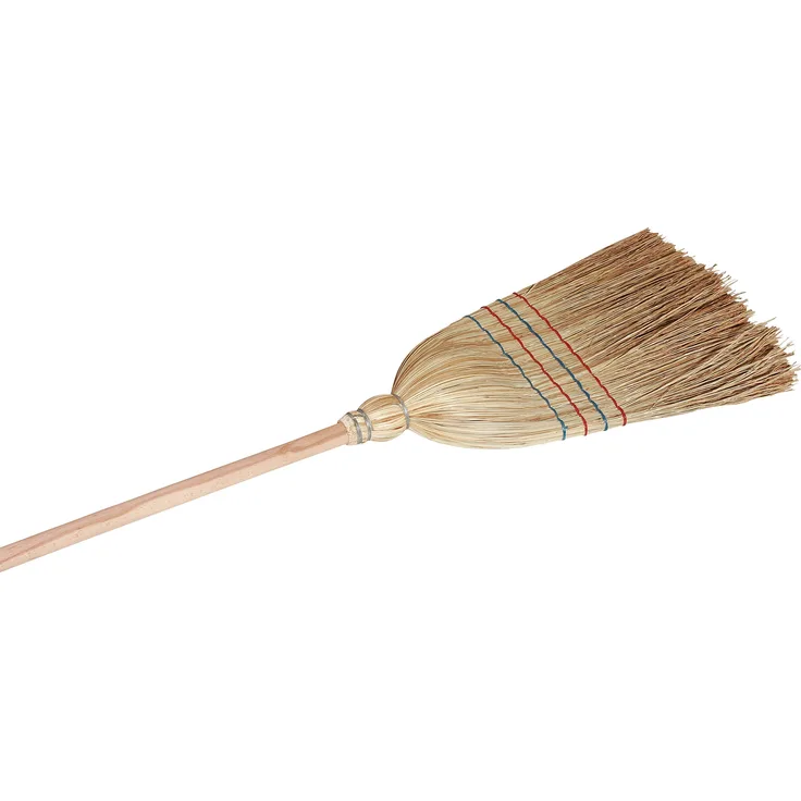 Kerbl 29489 Reisstrohbesen 4 Naht mit lackiertem Stiel, 135 cm