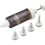 Kaiser Classic Creme-- Garnierspritze, mit 5 Tüllen, Kunststoff 200 ml, weiß