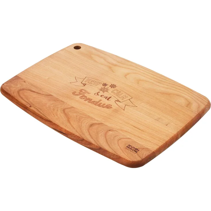 KUHN RIKON 32259 Schneidebrett Kirschholz Handlettering mittel, Holz