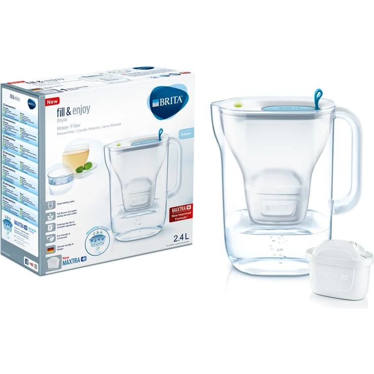BRITA Wasserfilter Style hellblau inkl. 1 MAXTRA+ Filterkartusche – BRITA Filter in modernem Design zur Reduzierung von Kalk, Chlor & geschmacksstörenden Stoffen – Bild 6
