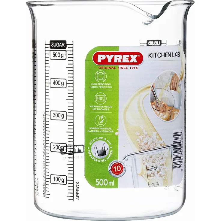 Pyrex 505040 Kitchen Lab Messbecher, 0,5 L