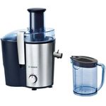 Bosch MES3500 Entsafter VitaJuice 3 700 W, XL-Einfüllschacht, Edelstahl-Microfilter-Sieb, Saftauslauf und Gehäuse aus Edelstahl, Ausgießer mit DripStop, blau - silber