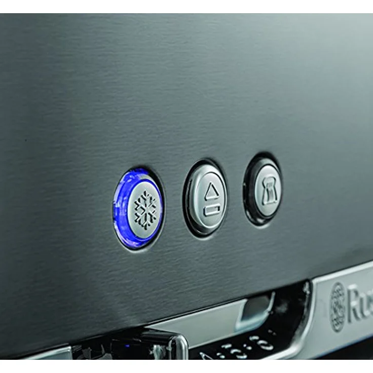 Russell Hobbs Toaster Langschlitz Luna grau, inkl. Brötchenaufsatz, 6 einstellbare Bräunungsstufen + Auftau- & Aufwärmfunktion, Schnell-Toast-Technologie, 1420W, 23251-56 – Bild 6