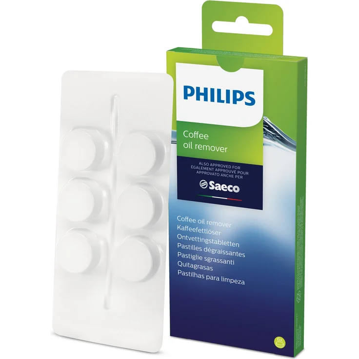 Philips CA6704-10 Kaffeefettlöser, 6 Tabletten für Philips, Saeco und andere Kaffeevollautomaten – Bild 1