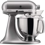KitchenAid Artisan 5KSM175PSECU Küchenmaschine mit Direktantrieb, 300W, 4,8L Edelstahlschüssel, kontursilber, Serie: 5KSM175PS