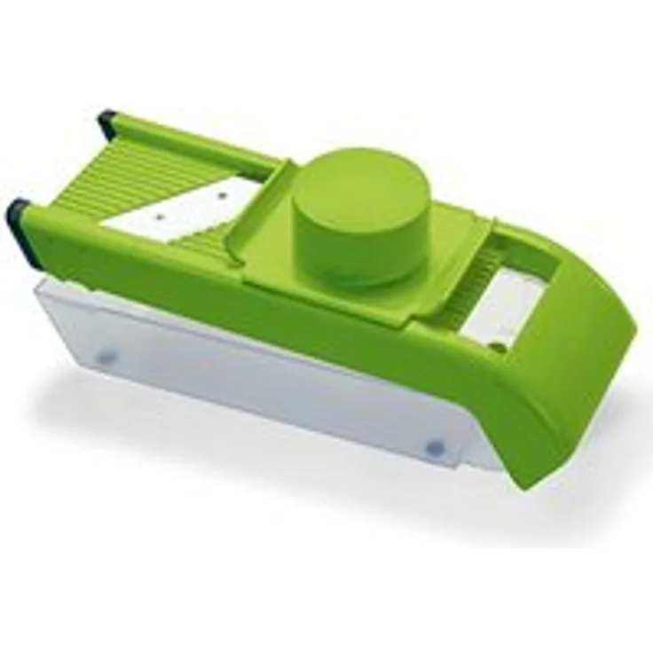 Moha 25202 Slizzy Mandoline mit 5 ABS Edelstahl grün weiß 11,5 x 32 x 8,5 cm