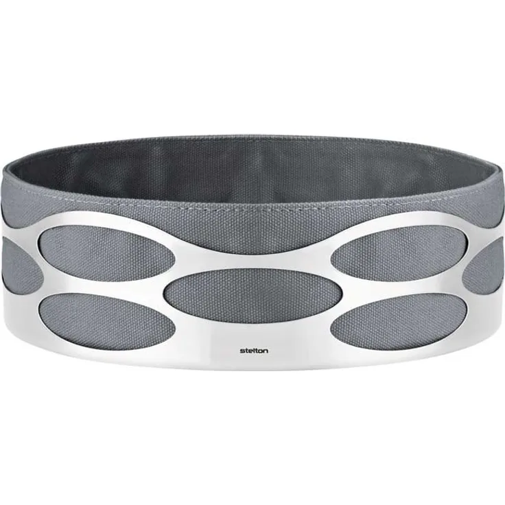Stelton x-28-3-4 Embrace Brotschale, Edelstahl, Taupe, 23 x 23 x 7 cm
