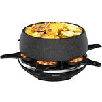 Tefal RE12C8 Cheese ?n Co Raclette-Fondue 850 Watt, ideal für Käse-Rezepte - inkl. 6 Raclettepfännchen, 6 Fonduegabeln, 1 Glasdeckel und Rezeptbuch schwarz