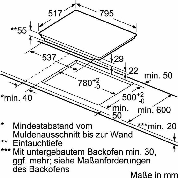 Neff T58BD20N0, Kochfeld, Einbaugerät, Autark ja, Betriebsart elektrisch, Anzahl Kochstellen 5 – Bild 5