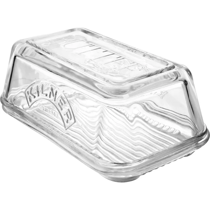 Kilner Butterdose, Glas, Mehrfarbig, 17 x 10 x 7,2 cm