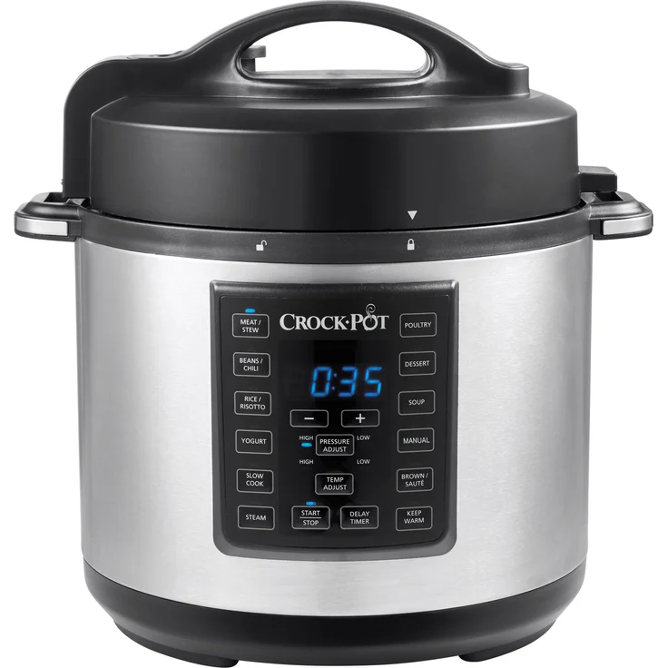 Crock Pot CSC051X 12-in-1 Programmierbarer Multikocher - Das Original aus den USA | Elektrischer Schnellkochtopf | Dampfgarer | Reiskocher | Schongarer | 5,7L | 1000W | Edelstahl – Bild 1