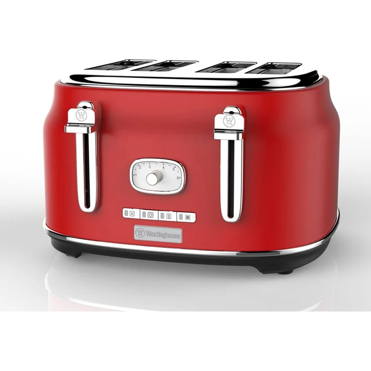 Westinghouse Retroline 4-Schlitz Toaster WKTT809RD Retro rot – Bild 1