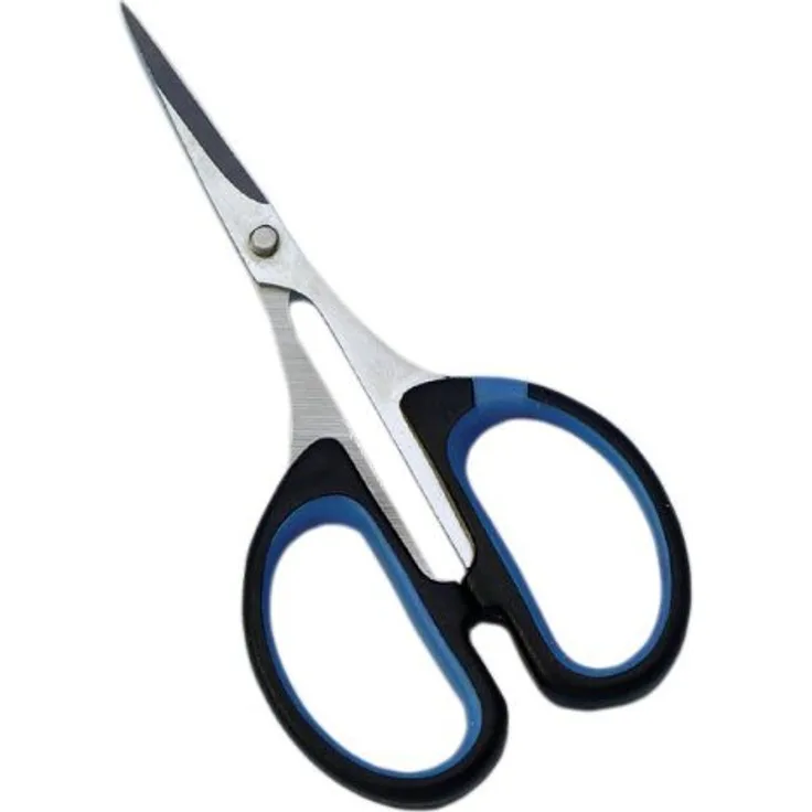 Wedo 9794 Silhouetten-Schere (Edelstahl Soft-Cut, 10,5 cm, mit Gummigriff) schwarz-blau