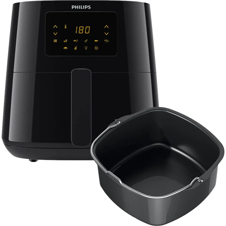 Philips Airfryer XL HD9270/93 Heißluftfritteuse, 2000 Watt, 6,2 Liter Frittiergut, für 5 Portionen, inkl. Backform, schwarz