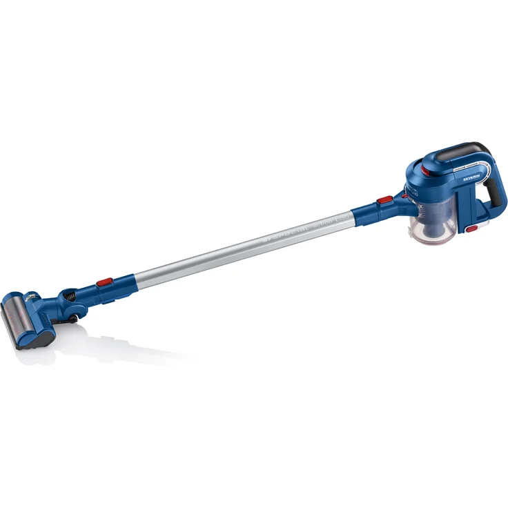 Severin HV 7158, Beutelloser Hand- und Stielsauger mit Elektrobürste, 22,2V Lithium-Ionen Akku, SŽSPECIAL carPET & carpets Li 30, Blau-Rot  - Preisvergleich – Bild 3