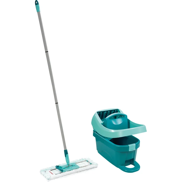 Leifheit Set Wischtuchpresse Profi XL mit Rollen und Bodenwischer, 8 L Eimer, Micro duo Wischbezug, 42 cm Wischbreite (55096) – Bild 1