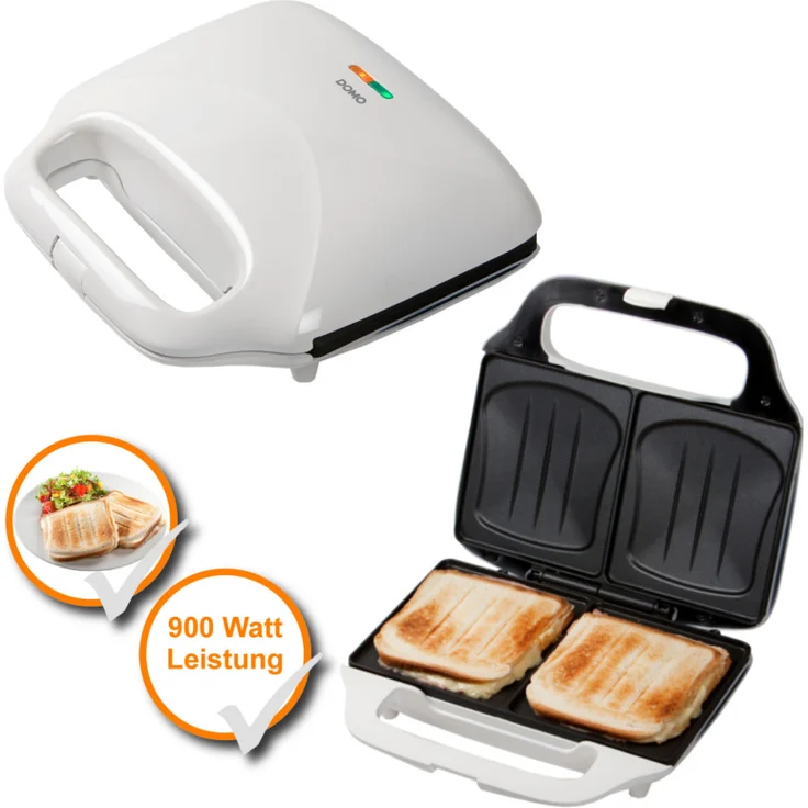 Domo DO 9056 C Sandwichmaker, 900 Watt – Bild 4