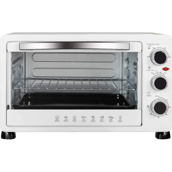 Woltu Minibackofen & Toastofen mit Timer, 25 Liter 1400W weiß – Bild 1