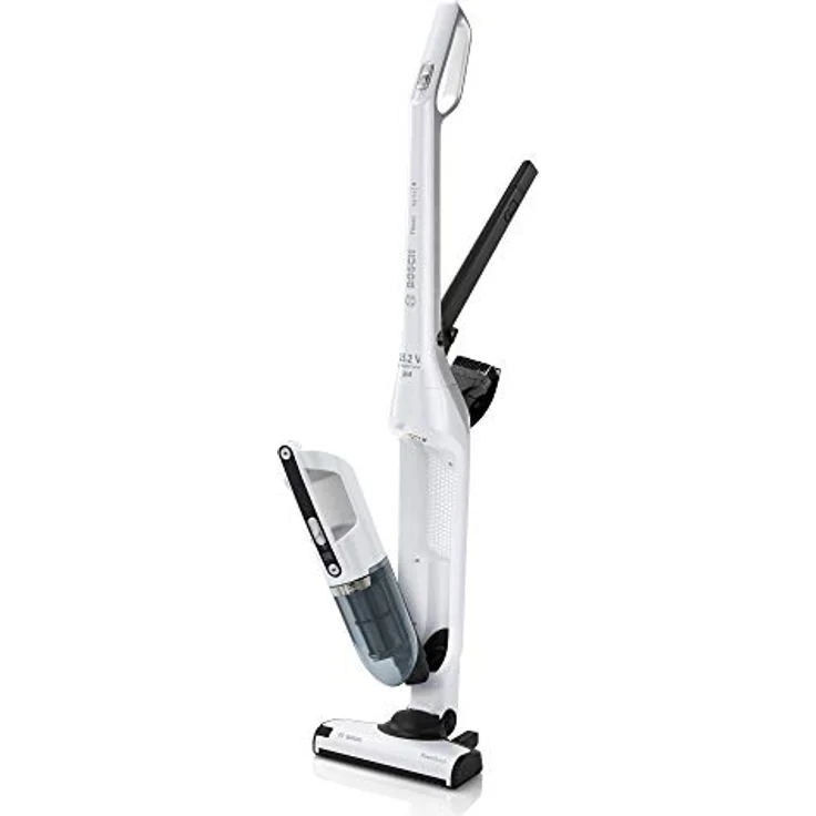 Bosch Serie 4 BBH32551 Staubsauger-elektrischer Besen Staubbeutel Metallisch, Weiß 0,4 l - Staubsauger & elektrische Besen (Staubbeutel, Metallisch, Weiß, 0,4 l, Trocken, Filterung, Batterie-Akku) – Bild 1