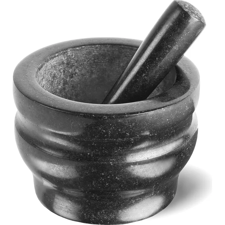 Cole & Mason 14 cm schwarz Stößel und Mörser, Black Granite, 2-Einheiten