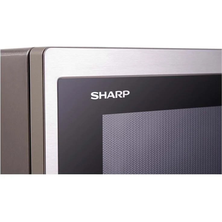 Sharp R982STWE 3-in-1 Mikrowelle mit Grill und Heißluft, Standgerät, 42 Liter Garraum, 1000 Watt, 10 Automatikprogramme, LED-Display mit Uhr, Glasdrehteller 34,5 cm, Edelstahl  – Bild 2