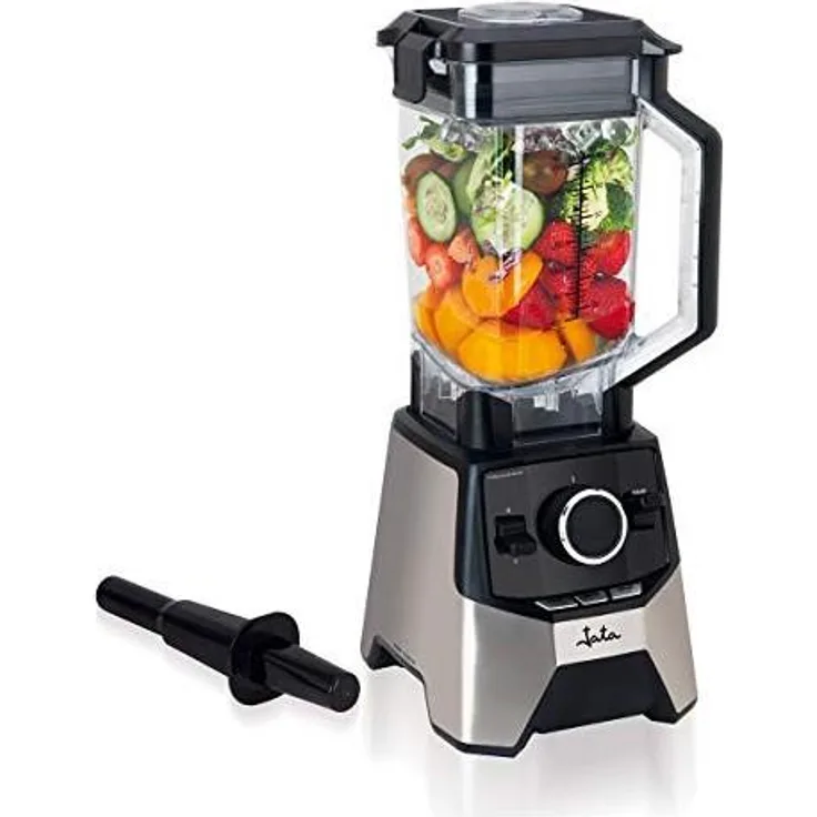 JATA BT1056 Standmixer, 2 L, 2000W, Eis-Crusher, Edelstahl, Tritan, grau