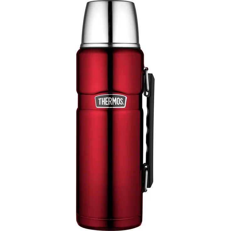 Thermos Thermoskanne - Thermosflasche für Lebensmittel, 1,2 l, Edelstahl, Rot