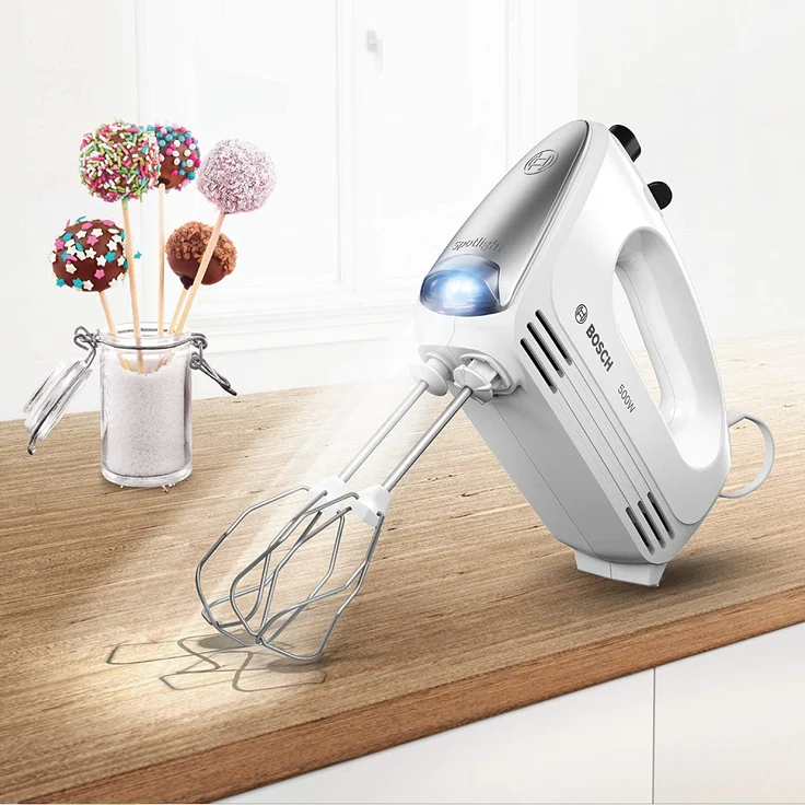 Bosch MFQ25200 CleverMixx Spotlight Handrührer, 500 W, LED-Beleuchtung, 4Stufen, weiß-silber – Bild 3