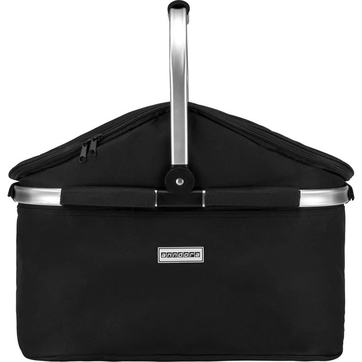 anndora Einkaufskorb, Isolierkorb Picknick Kühlkorb, 25L, schwarz  – Bild 2