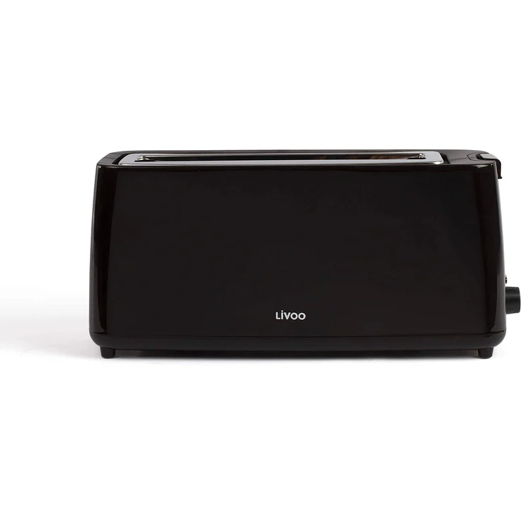 LIVOO DOD168N Breit-Schlitz-Toaster, 800W, Krümelschublade, schwarz – Bild 1