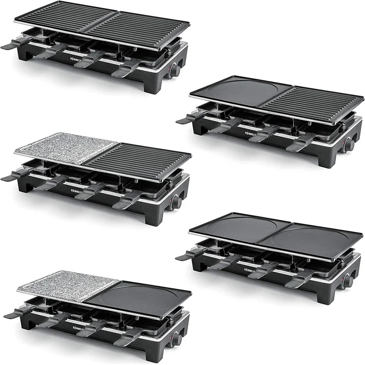 Rommelsbacher RCS 1350 Raclette Grill, Kunststoff, schwarz-Edelstahl – Bild 5
