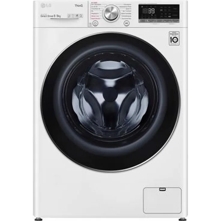 LG V7WD96H1A, Waschtrockner, Energieeffizienzklasse E, Standgerät, Breite 60 cm, Geräuschemissionsklasse A