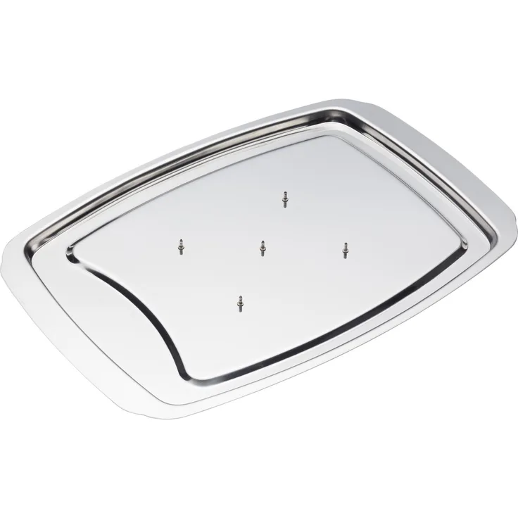 Kitchen Craft Tranchier--Servierbrett für Fleisch, Edelstahl, 35,5 x 25,5 cm