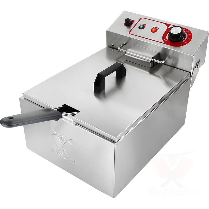 Beeketal Gastronomie Fritteuse Fritteuse 230V BTF10a - 9 L ohne Ablaufhahn